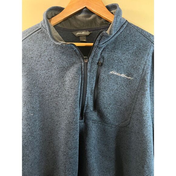 Eddie Bauer Blue Full Zip Fleece Jacket -‎ Mens XXL - Picture 2 of 7